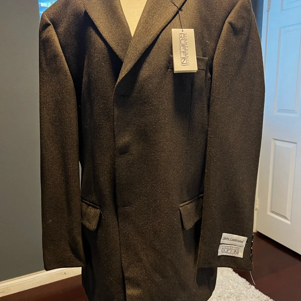 Ruffini Men's Brown  Blazer made of Lambswool. NWT. Size L